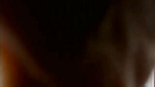 Curvy ass brunette gal teasing and ass fingering