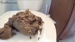 Stunning big poo in doggy style