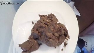 Stunning big poo in doggy style
