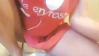 Massive hard poop from sexy babe