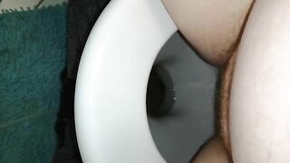 Amateur hairy lady piss and poop
