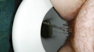 Amateur hairy lady piss and poop