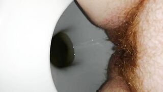 Amateur hairy lady piss and poop