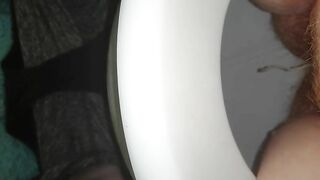 Amateur hairy wife poops at home