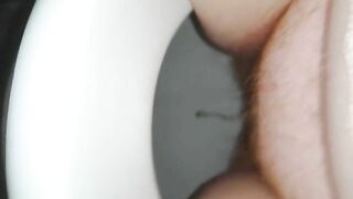 Wet dripping pussy pooping in toilet