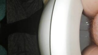 Wet dripping pussy pooping in toilet