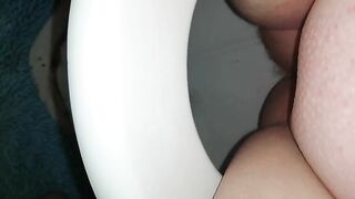Fat shaved pussy poop