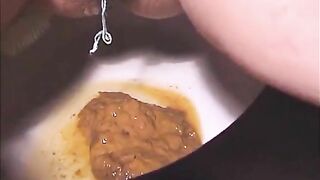 Woman on her period shitting