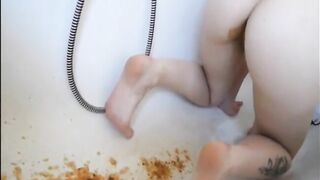 Liquid diarrhea in the bathtub