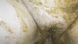 Hairy shit pussy fucked roughly