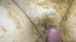 Hairy shit pussy fucked roughly