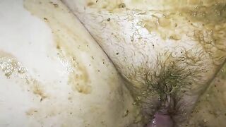 Hairy shit pussy fucked roughly