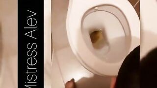 treat from the toilet bowl for slave