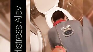 treat from the toilet bowl for slave