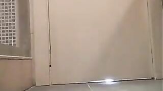 Lovely round ass lady poops