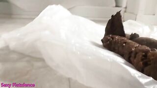 Magic booty lady poops on the floor