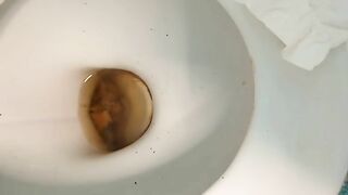 Messy poop in the toilet