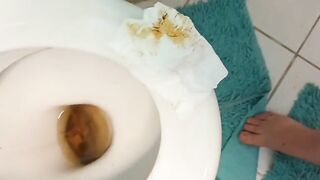 Messy poop in the toilet