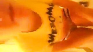 Young cute girl teasing and panty pooping