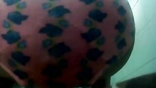 Black horny girl in hot panty poop