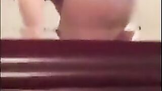 Naked teen girl and hard poop