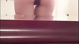 Naked teen girl and hard poop