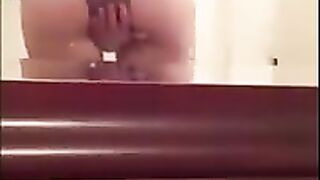 Naked teen girl and hard poop