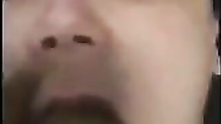 Covering her face with shit