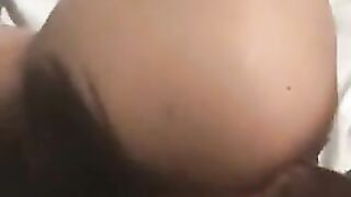 Girl plays with her own asshole