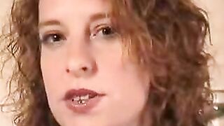 Girl eats a big load of shit from her ass