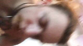 Woman eats huge shit out of bowl while being fucked