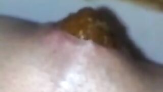 Closeup of sexy big turd