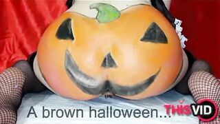 A brown shit from sexy pumpkin