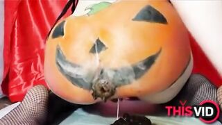 A brown shit from sexy pumpkin