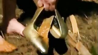 A girl and her dirty shoes