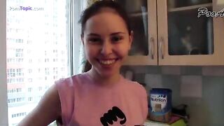 Alina making mess at home