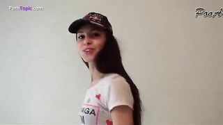 Lovely girl teasing and pooping in her pantyhose