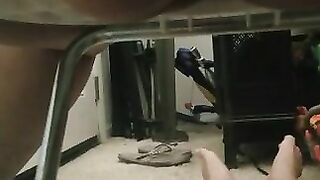 Dirty scat latina babe shits from a chair