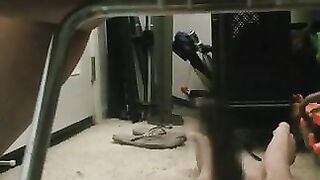 Dirty scat latina babe shits from a chair