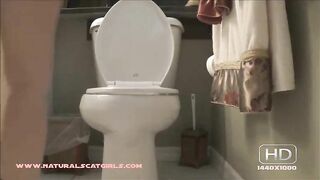 Beautiful ass teen pooping in hot closeup