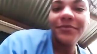 Chubby Latina babe shits