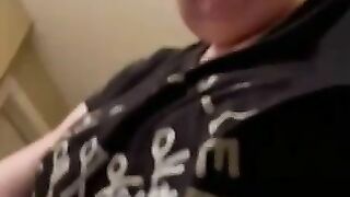 Closeup SSBBW pig shitting play