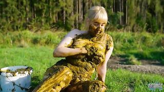 Collecting and smearing Cow dung