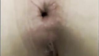 Cute lady with tiny ass pooping nicely