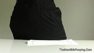 Seductive sexy pooper and messy shit