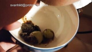 Messy shit in the bowl