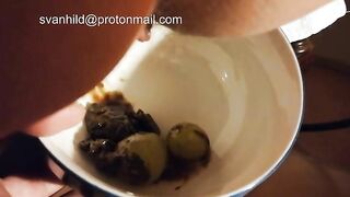 Messy shit in the bowl