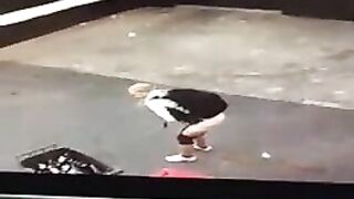 Desperate diarrhea caught on CCTV