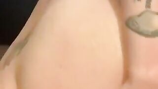 Dirty slut anal and licking shitty dildo solo