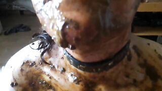 Dirty poop covered mature busty